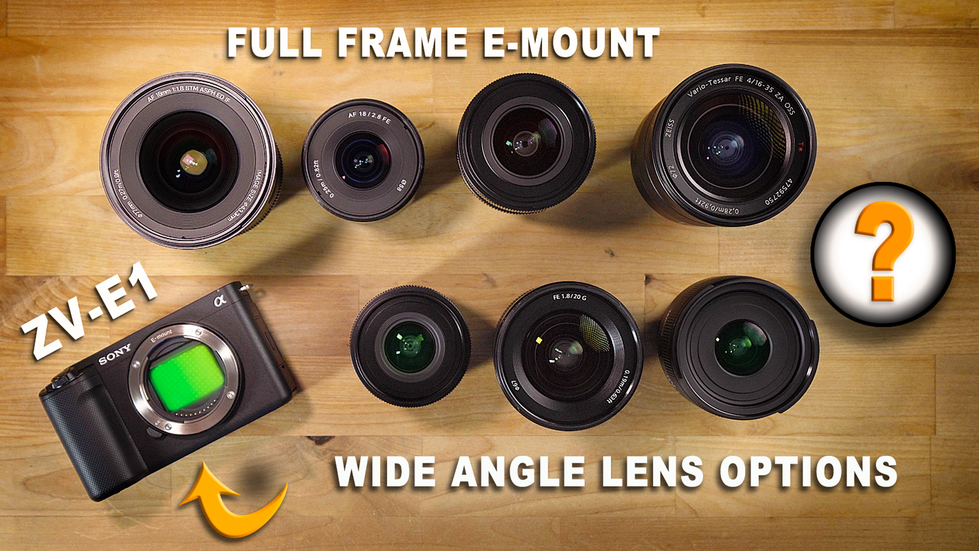 Best wide angle Sony Lens options